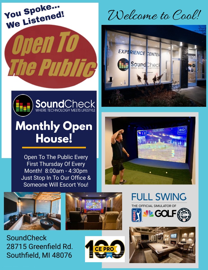 SoundCheckIncMI's tweet image. New! Beginning in November we will be opening our Experience Center to the public! Every 1st Thursday, from 8am-4pm. Come check it out!