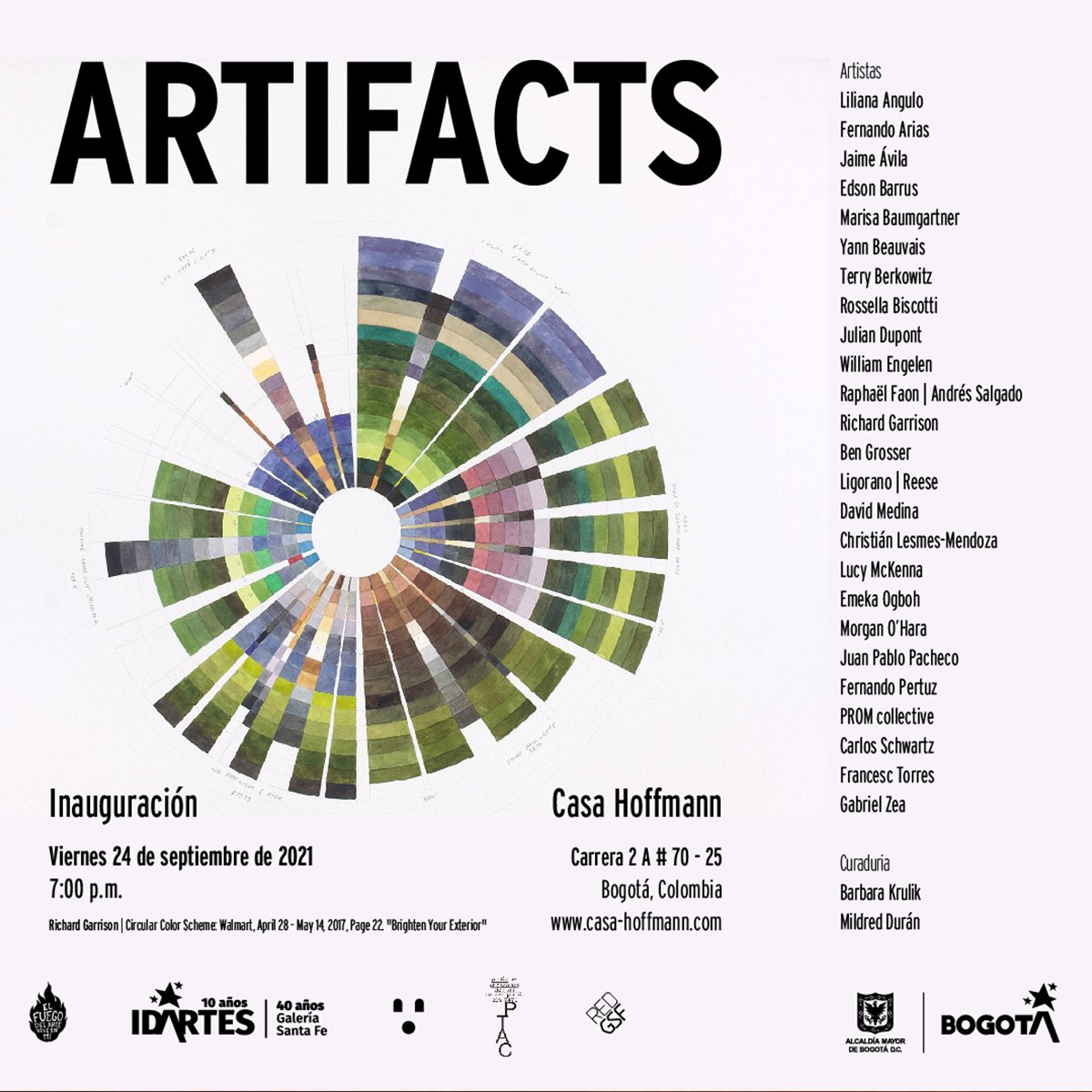 Vires in Numeris en ARTIFACTS - Casa Hoffmann. Curaduría de Barbara Krulik y Mildred Durán. Tazas de café y terremotos.