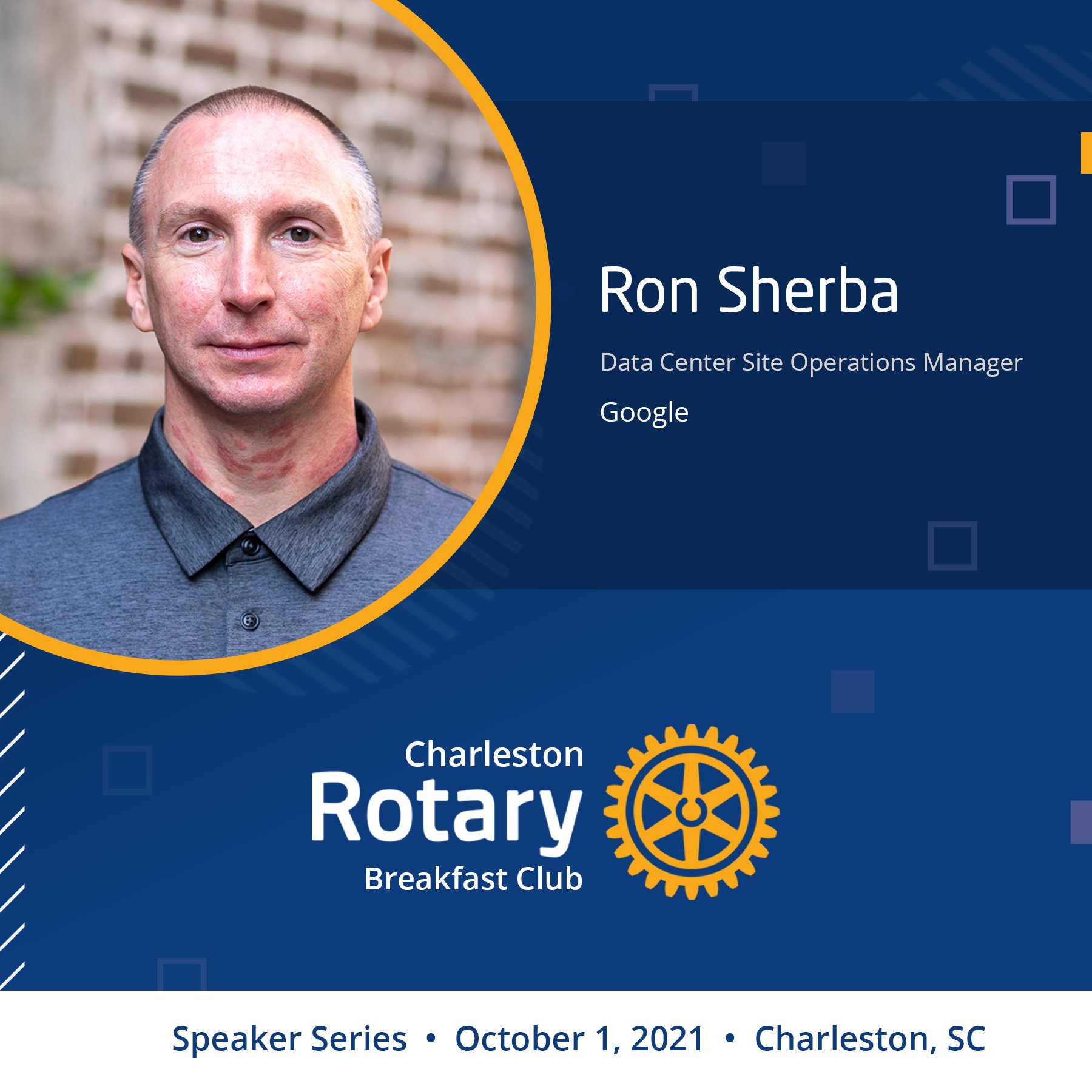 Twitter-এ Rotary Club of Charleston Breakfast: "We had the pleasure of  hearing from Ron Scherba, Data Center Site Operations Manager at Google, at  this morning's breakfast club meeting. #rotaryclubchs #charleston  https://t.co/QgHmeo9C82" /