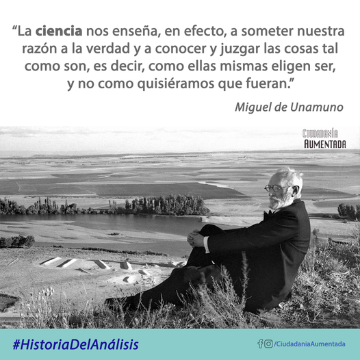 CAumentada's tweet photo. Además de producir información, las sociedades también la estudian, la examinan, la analizan. 
El análisis de información ha sido una constante en nuestra historia, pero tanto sus objetivos como su manera de ejecutarse.
#HistoriadelAnálisis 
#MigueldeUnamuno https://t.co/4WuWmv29cm