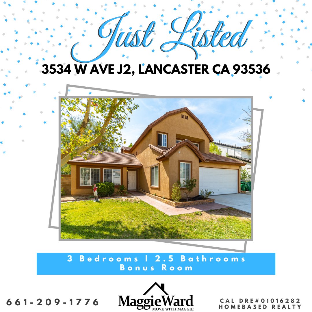 WardRealtor's tweet image. #JustListed...Charming west Lancaster home!
Visit bit.ly/3iqa9F7 for more photos &amp;amp; information

#MoveWithMaggie #MaggieWardRealtor #HomeBasedRealty #WestLancaster #HomesForSaleAntelopeValley #YourAVHomeValues #RealEstate #Realtor #NewListing