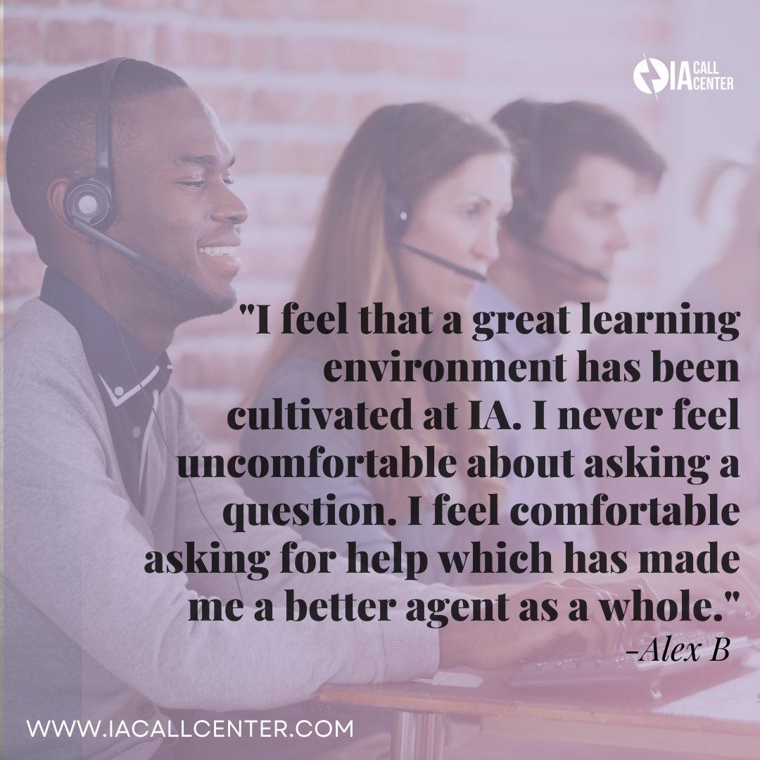 AshleyS88064632's tweet image. Why Our Employees love IA Call Center!

For more information, please visit iacallcenter.com.

#overflowsupport #customerexperience #contactcenter #customerservice #iacallcenter #ContactCenterSolutions #bposervices #family #productsupport #business #Salesupport