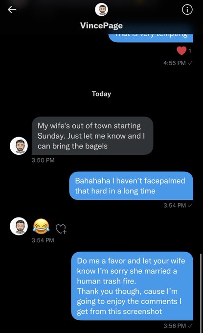 Someone come get your husband. He seems to have tripped and fell into my DM&rsquo;s. https://t.co/7b0xBHUu<a href="/tag/newprofilepic"class="tags"><span>#newprofilepic</span></a>