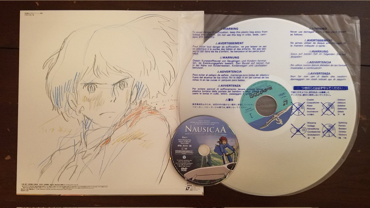 Behold how small and meek Nausicaä DVD is next to the imposingly large and POWERFUL Nausicaä Laserdisc, this movie deserves no less 
