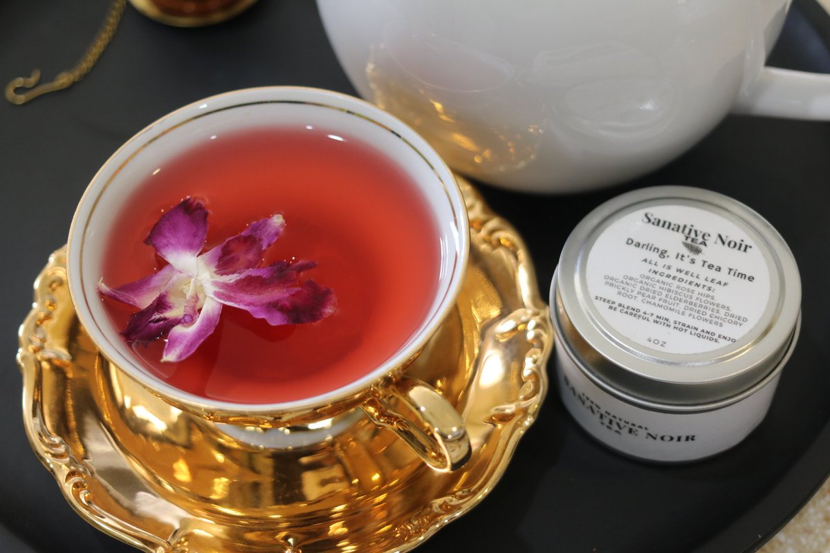 SanativeNoir's tweet photo. Sanative Noir All Is Well Tea
It's #caffeinefree and packed with #antioxidants It includes hibiscus, rosehips, chamomile, elderberries, prickly pear fruit, and chicory root. #SupportSmallBusinesses https://t.co/JGnVfepVM5
