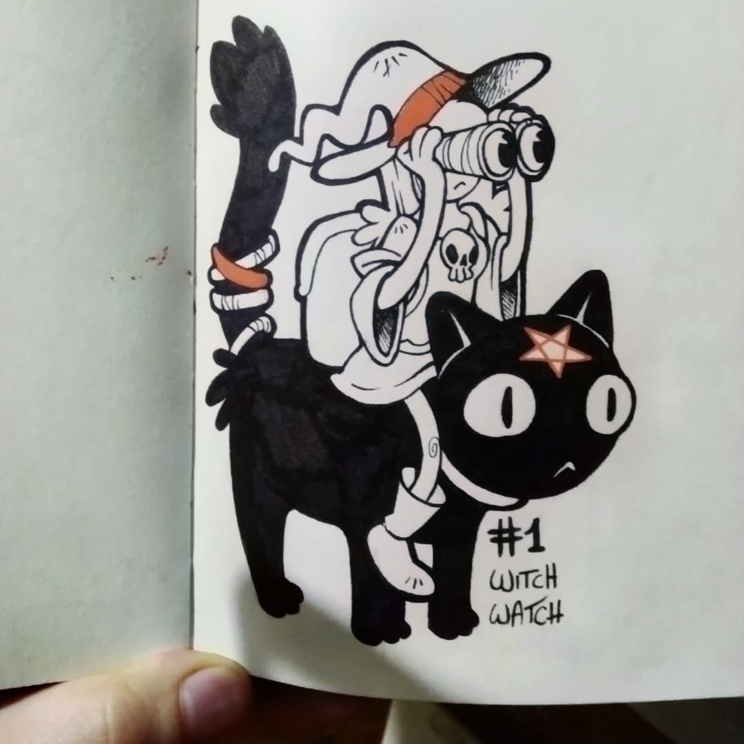 and, my lovelies, it's that time of the year again.... hallowe- I MEAN October is here again! this time, tho, I will engage in <a href="/drawlloween/">Drawlloween</a> 's prompt list. Thank you for the amazing prompts!

SO! Without further ado, here is number one: Witch Watch(ing)
 #Drawlloween2021