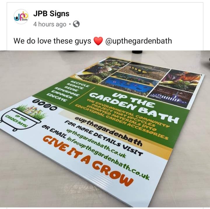 A massive thanks to the team at JPB Signs for all their continued support. An amazing team ♻️💚