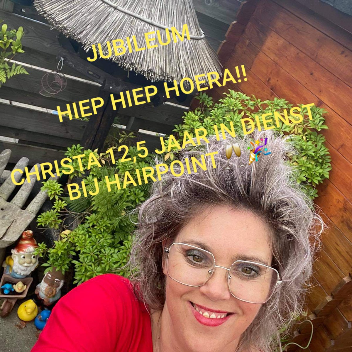 nieuwsuitwijhe's tweet photo. Hairpoint Wijhe viert 12,5-jarig jubileum van Christa. #wijhe #hairpoint #kapsalon https://t.co/VCapecjrK0 https://t.co/SOubSndvBk