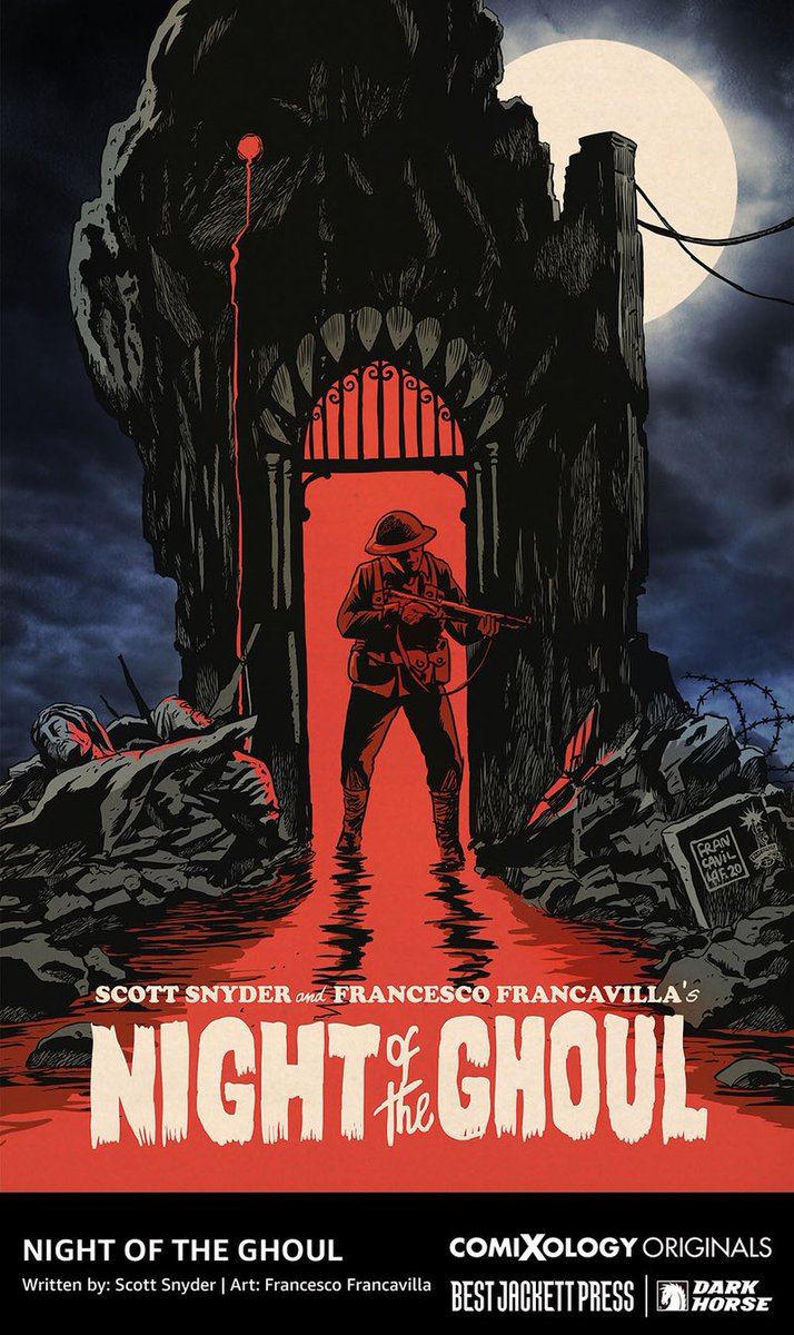 TheComicBurrito's tweet photo. Horror fans rejoice! @Ssnyder1835 and @f_francavilla are bringing us NIGHT OF THE GHOUL, a new series to ComiXology about the greatest horror film ever made but was mysteriously lost… until now. But is this more than just a film? Find out on October 19th!! https://t.co/f2rGpK8TWy