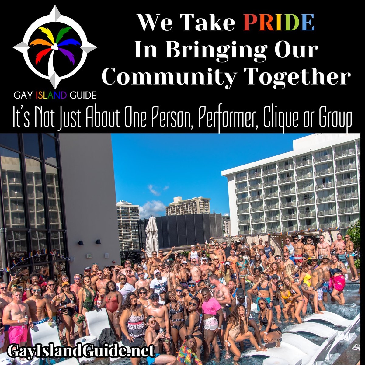 GayIslandGuide's tweet photo. Happy Pride Month Honolulu! At @GayIslandGuide We Take Pride in Bringing Our Community Together! We Never Jus Focus on One Person, Performer, Clique or Group. At Our Events ALL ARE WELCOME, whether you’re Lesbian, Gay, Bi, Trans, Queer or even Straight! We Jus Want You to Be You https://t.co/a0AGypjvSZ