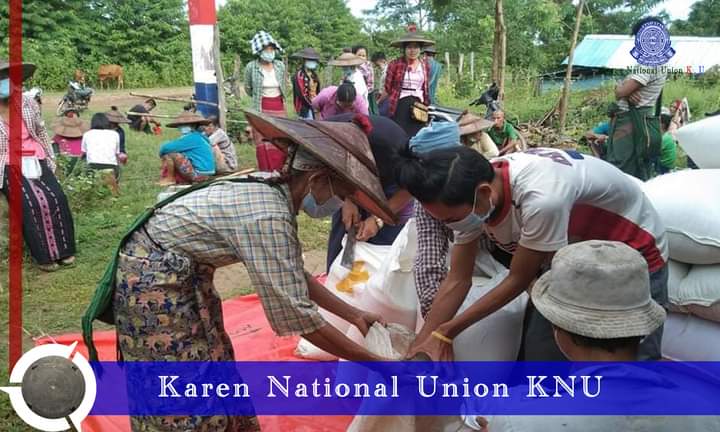 KhunnSint4's tweet photo. KNU's Committee of Internally Displaced Karen People (CIDKP) in Nyaung Lay Pin District provided food for the displaced people in Law Mu Taw &amp; Law Mu Pae villages in Kyaukgyi township, KNU Nyaung Lay Lin District on Sep 28
#TortureToDeathByJunta
#Oct2Coup
#WhatsHappeningInMyanmar https://t.co/nfmGEt8jPu