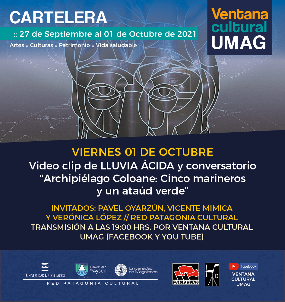 LLUVIA ACIDA (@lluviaacida) on Twitter photo Hoy a las 19 hrs en VENTANA CULTURAL UMAG transmitiremos el tercer conversatorio en torno a nuestro disco ARCHIPIÉLAGO COLOANE <a href="/culturasmag/">Culturas Magallanes</a> <a href="/Chilescucha/">Chilescucha Difusión Cultural</a> <a href="/nuestrocanto/">NUESTRO CANTO</a> <a href="/musica_popular/">MusicaPopular.cl</a> @pueblonuevo_cl <a href="/jfcoloane/">Juan Francisco Coloane</a> <a href="/MusicaChilena/">Música de Chile</a> <a href="/Musicachilenacl/">MusicaChilenaCL</a> <a href="/IMEChile/">IME</a> @pueblonuevo_cl <a href="/rvletelier/">Radio Valentín Letelier</a> Hoy a las 19 hrs en VENTANA CULTURAL UMAG transmitiremos el tercer conversatorio en torno a nuestro disco ARCHIPIÉLAGO COLOANE <a href="/culturasmag/">Culturas Magallanes</a> <a href="/Chilescucha/">Chilescucha Difusión Cultural</a> <a href="/nuestrocanto/">NUESTRO CANTO</a> <a href="/musica_popular/">MusicaPopular.cl</a> @pueblonuevo_cl <a href="/jfcoloane/">Juan Francisco Coloane</a> <a href="/MusicaChilena/">Música de Chile</a> <a href="/Musicachilenacl/">MusicaChilenaCL</a> <a href="/IMEChile/">IME</a> @pueblonuevo_cl <a href="/rvletelier/">Radio Valentín Letelier</a>