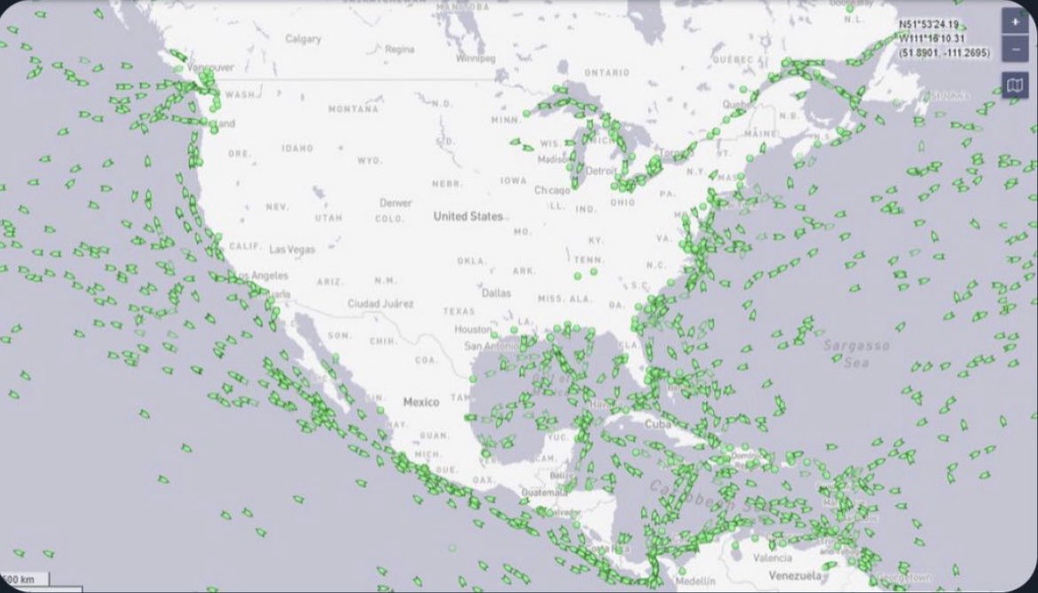 Manufactured crisis. This is a map of the cargo ships currently incoming and in holding pattern offshore. Your country is under attack from the inside.