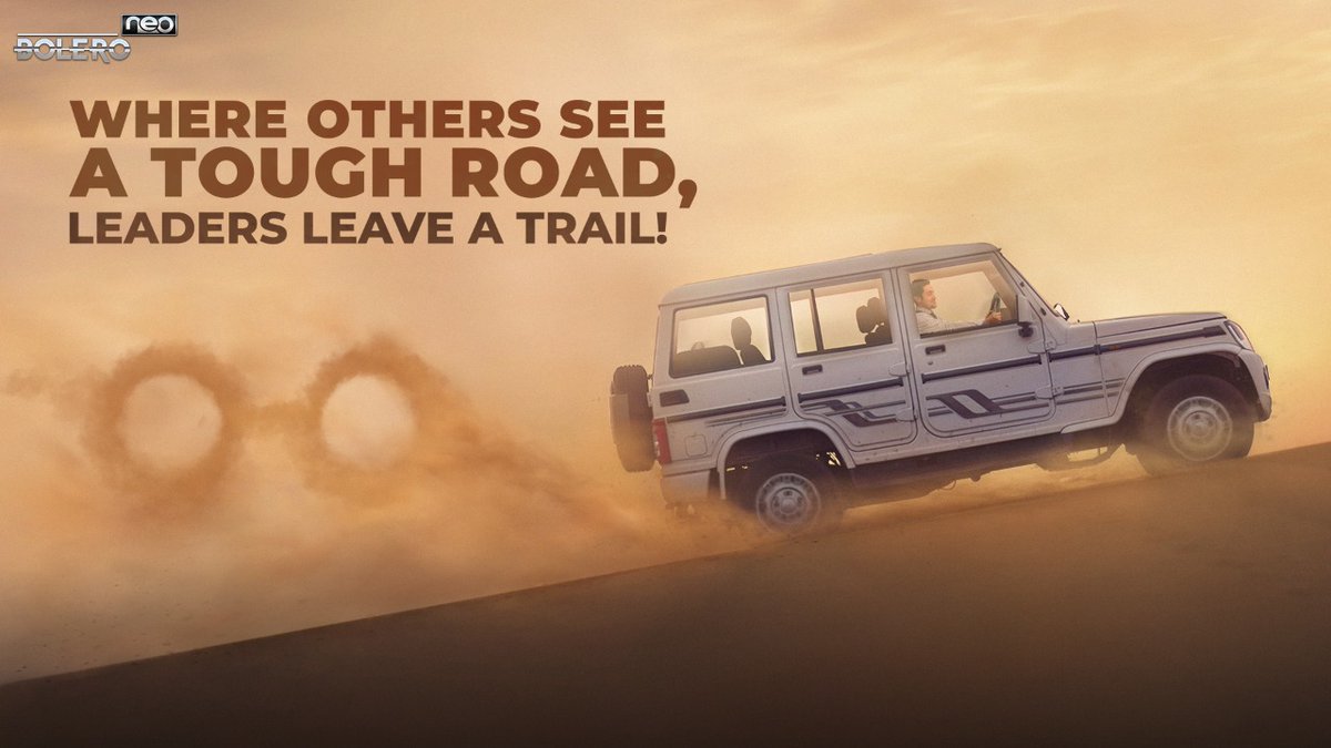MahindraBolero's tweet photo. It takes a relentless leader to drive an entire nation to a glorious future. 
#HappyGandhiJayanti 
#MahindraBolero #Bolero #TakeOnAnything https://t.co/rWaCCg3StZ