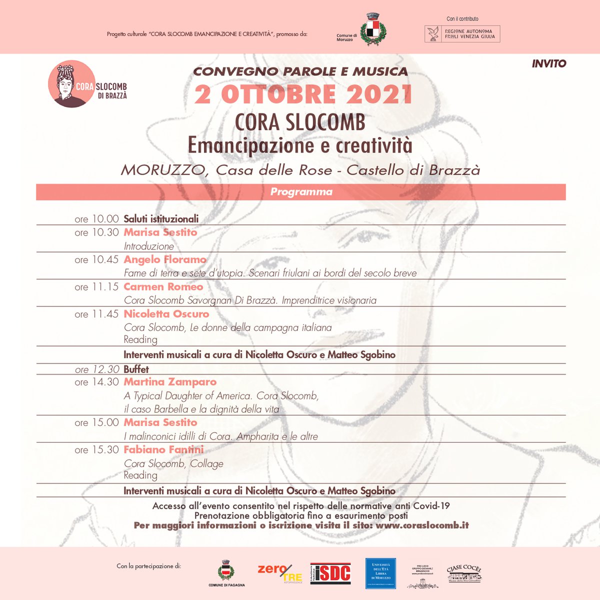 coraslocomb's tweet photo. ‼ Convegno Parole e Musica "CORA SLOCOMB. Emancipazione e creatività" - POSTI ESAURITI ‼
📲 Domani dalle ore 10 potrete comunque seguire in diretta il Convegno al link: https://t.co/AeCmZc0pu7 https://t.co/VefwhLvBUO