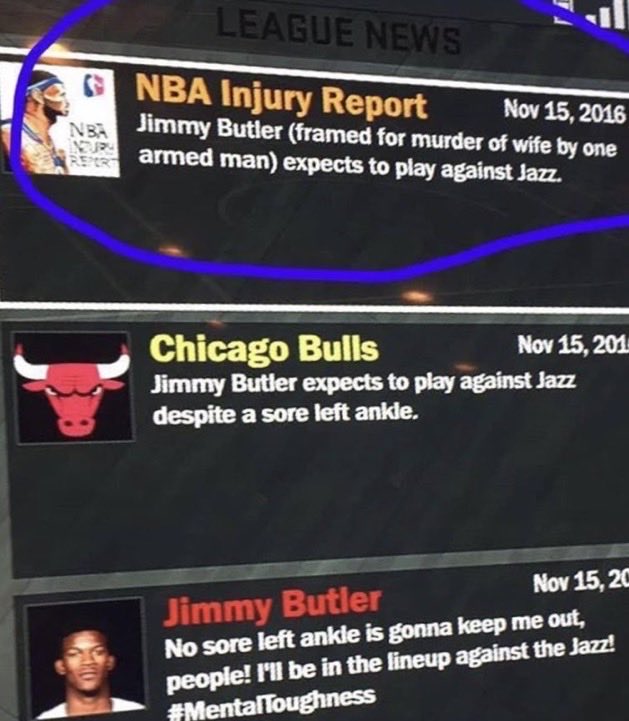 currypistonn's tweet photo. 2k use to have the most insane injury reports😭 https://t.co/Pv9wZ7g7JI
