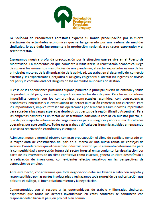 Comunicado de la SPF