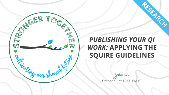 ImproveCareNow's tweet photo. Learn together with @PeterAMargolis &amp; @JeremyAdlerMD about publishing #QI work using the SQUIRE Guidelines 💚 💙 #ImproveCareNow #Research #SQUIRE #CommunityBreakout #StrongerTogether #CultivatingOurSharedFuture #AllTeach #AllLearn https://t.co/8SNCwZLQSc