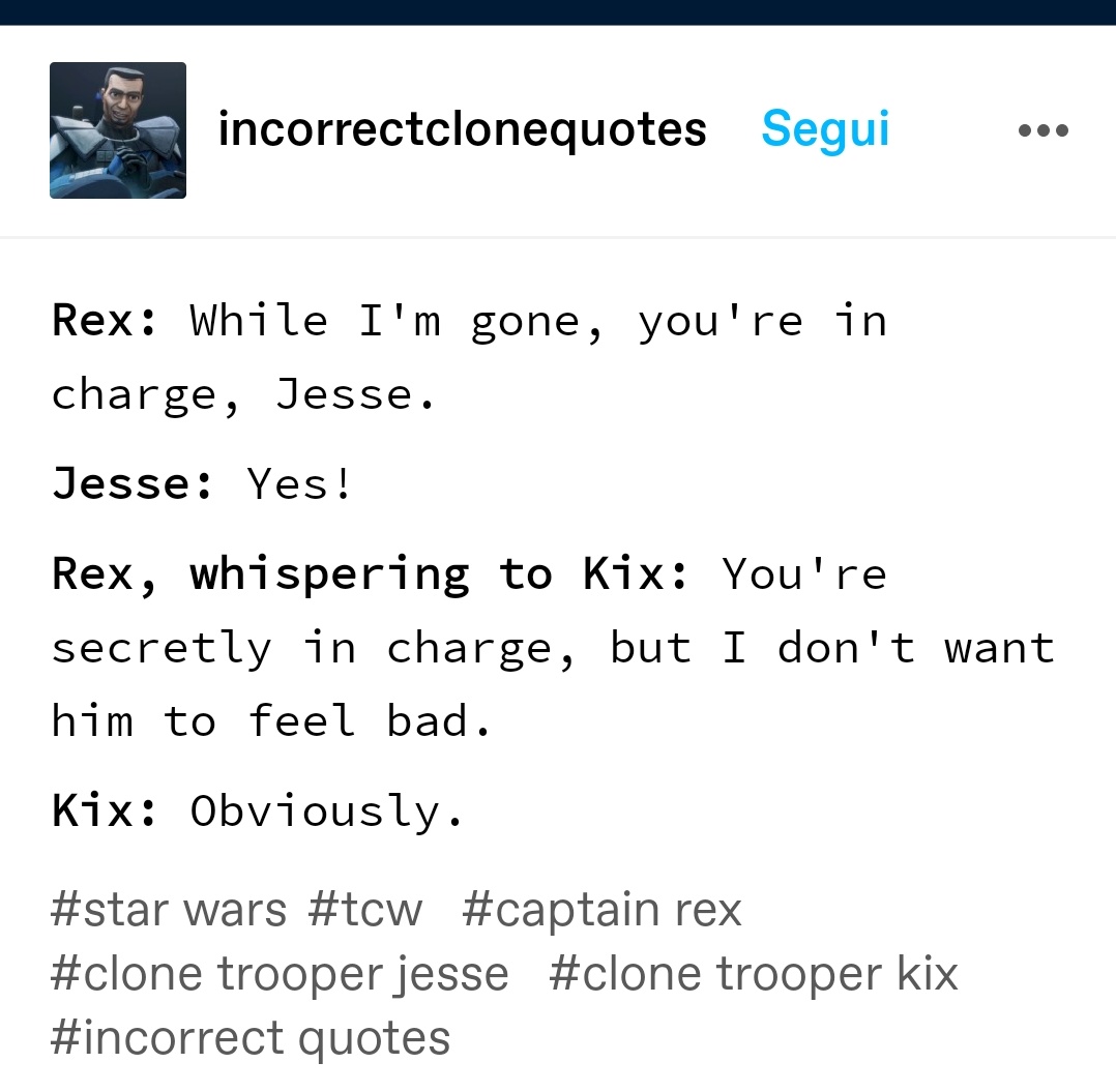 The captain loves you Jesse!!!! 
#starwars #tcw
