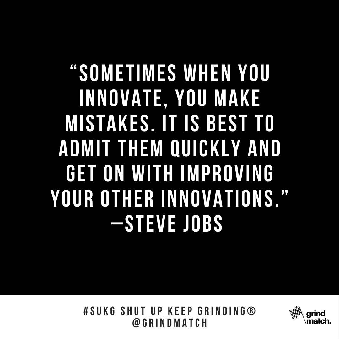 GrindMatch's tweet photo. Learn from your mistakes so you can work on being better. https://t.co/9hVlEivirr