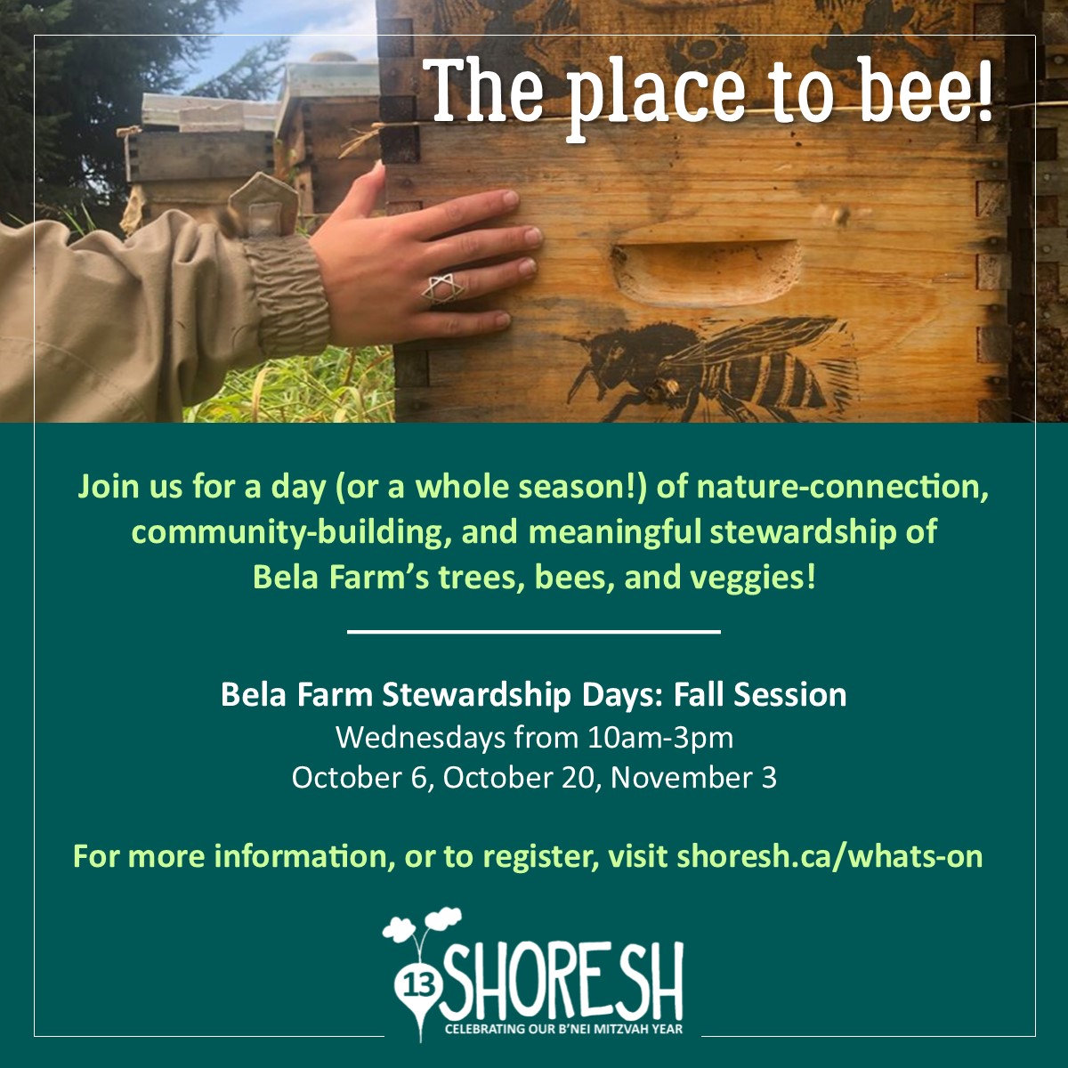 Shoresh Toronto (@shoreshto) on Twitter photo It's official! Next week we launch the fall session of Bela Farm Stewardship Days!
Join us for a day of nature-connection, community-building, and meaningful stewardship <a href="/bela_farm/">Isabela Maia</a> on Wednesday October 6.
Link in bio to register!
#ontariofarmers #jewishfarmers #stewardship It's official! Next week we launch the fall session of Bela Farm Stewardship Days!
Join us for a day of nature-connection, community-building, and meaningful stewardship <a href="/bela_farm/">Isabela Maia</a> on Wednesday October 6.
Link in bio to register!
#ontariofarmers #jewishfarmers #stewardship
