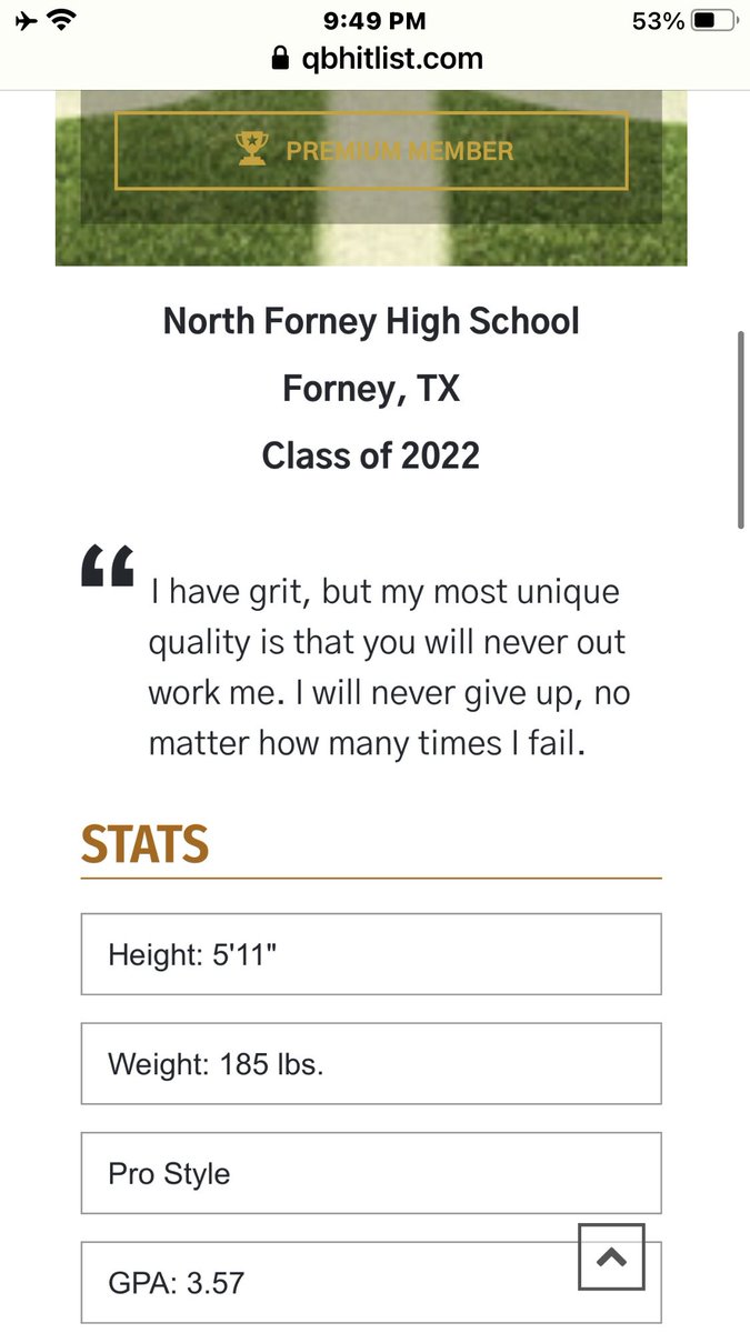 Welcome to the largest QB fraternity in the nation...<a href="/QBHitList/">QBHitList.com</a> Premium 2022 QB <a href="/iamlandonheath/">Iamlandonheath</a> North Forney Hs(TX) 

👀Check him out! 

Profile: qbhitlist.com/profile/landon…

Full evaluation posting soon...