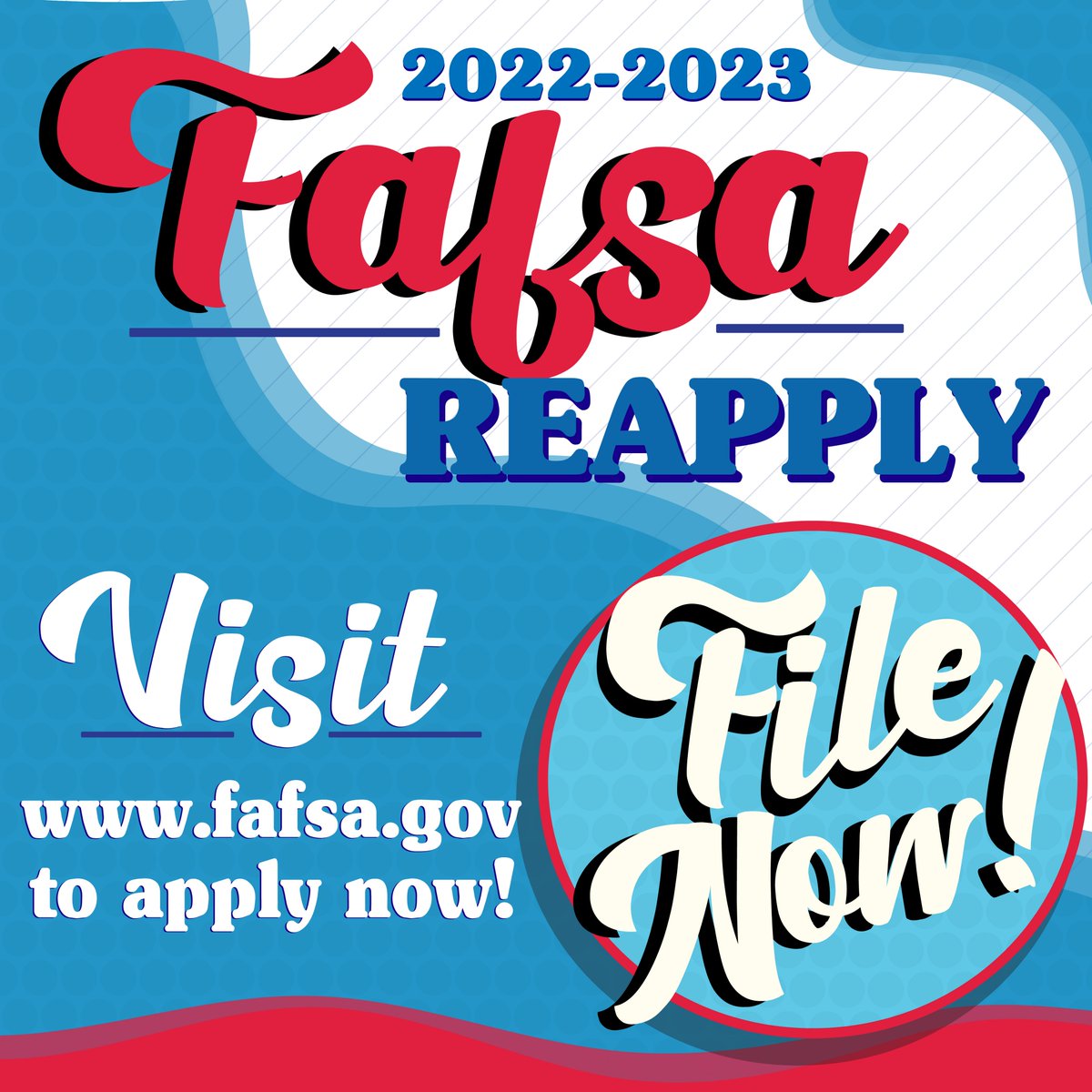 FAFSA is now open!! Go in and File your FAFSA today on studentaid.gov/h/apply-for-ai…