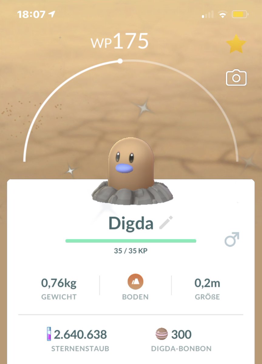 fettfinger_joe's tweet photo. Meine erste shiny Erdwurst 🤣🤝 #shiny #digda #pokemongo #pokemon #teammystic https://t.co/CgZyPrr2aZ