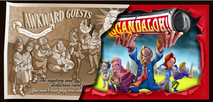 Megacorpin's tweet photo. GIVEAWAY! To celebrate the end of our #ScandalOh KS campaign, we are giving away our acclaimed previous game #AwkwardGuests, plus the exclusive book #AwkwardSecrets, both signed by the whole team. To take part, just: Follow us + Retweet. https://t.co/cqLCCota5p https://t.co/sLbh1zNkKe