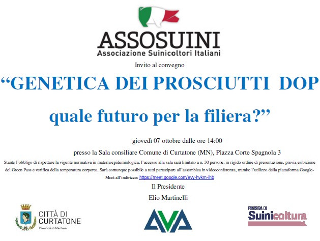 assosuini's tweet photo. #Assosuini organizza un convegno che riguarda il futuro delle #imprese che fanno produzione suinicola #DOP. Si intitola “#Genetica dei #prosciuttiDOP, quale futuro per la filiera?” e si terrà il #7ottobre presso la Sala consiliare del Comune di #Curtatone. https://t.co/6JxXbJJD7f https://t.co/310BIJ0cCZ