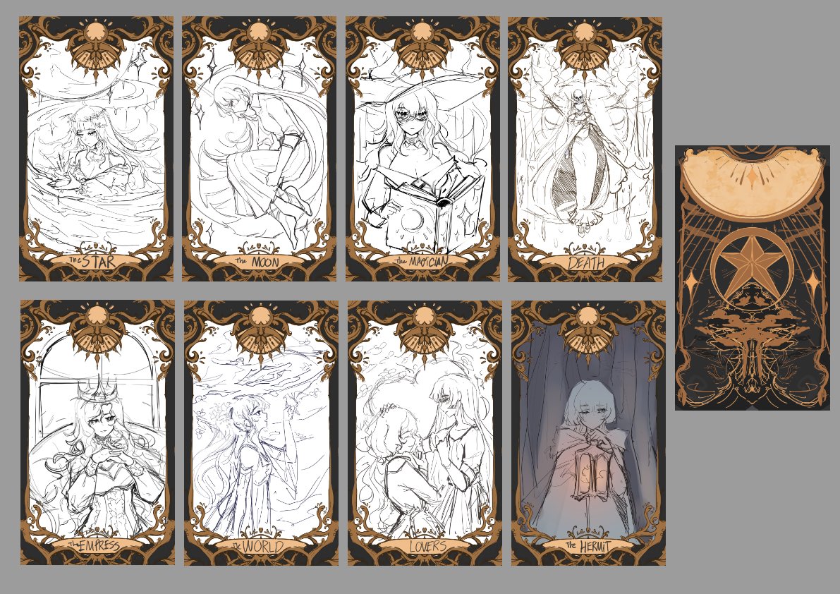 beawa36's tweet photo. DGA334 50% #02 Tarot card
#digitalart #digitaldrawing #sketch #tarotcards https://t.co/KXFwlSHuB6