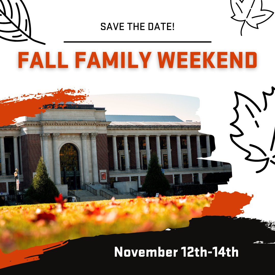 OSUNewStudents's tweet photo. Fall Family Weekend is right around the corner on November 12th-14th, 2021. We will be offering a variety of fun events that you and your student can participate in. Check https://t.co/daXDYgI2pb updated information. 
We can't wait to see you this November! https://t.co/YxxIGv04JY