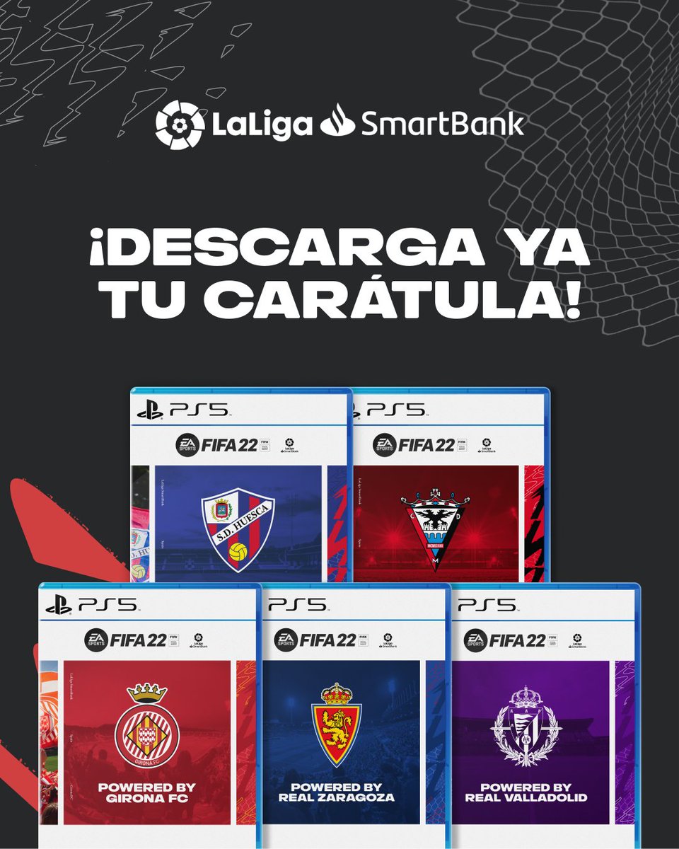 LaLiga's tweet photo. 😍🎮 ¡Personaliza tu #FIFA22 con los colores de tu equipo!

⬇⬇ Descarga todas las carátulas de los equipos de #LaLigaSantander y #LaLigaSmartbank en https://t.co/Ring6qVGNZ https://t.co/TP3ipKeEEn