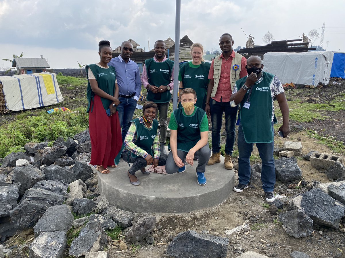 RussellWGates's tweet photo. Happy to see the latrines and hand-washing stations at the displacement sites where thousands are still housed after the #Nyiragongo eruption. All done in partnership with @Irish_Aid. @Concern https://t.co/4s2yoPTsBh