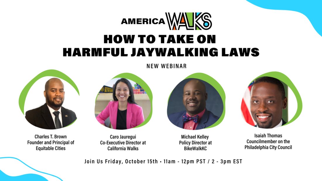 Join us Oct 15th for a timely discussion and presentations on strategies straight from the leaders/advocates who have recently worked to repeal jaywalking laws in their region. Get the tools to advocate for removing jaywalking laws in YOUR community. americawalks.org/how-to-take-on…