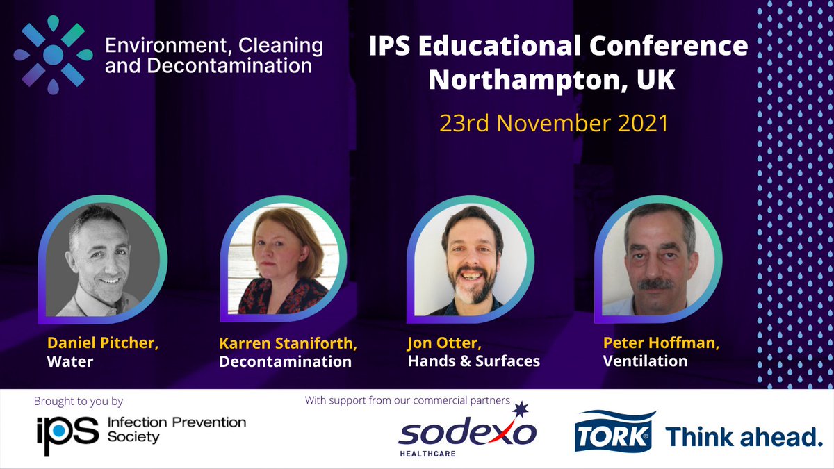 An #IPS Educational free-to-attend one day conference on the topics of Environment, Cleaning and Decontamination is now open for registration. 

Get your tickets early to avoid disappointment 👉buff.ly/3FbOGtB 

#InfectionPrevention #IPC