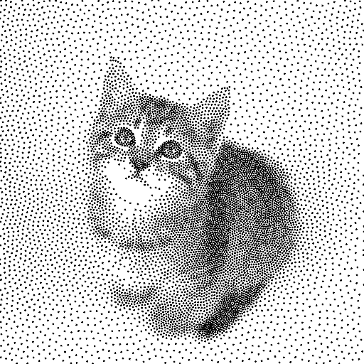 #atoMeow stippling demo code for #processing released @Opensource <a href="/github/">GitHub</a> 

GitHub: github.com/mwkm/atoMeow

Can't wait to see your #atomMeow stipples
Happy 20th Anniversary <a href="/ProcessingOrg/">Processing</a>

#dotdot #bluenoise #creativecoding #LagrangianImage #p5js #digitalart #generativeart