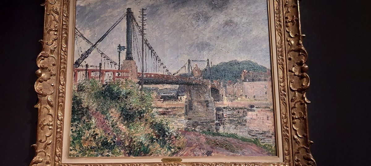 Masteau_Cath's tweet photo. 2 exemples de #pontsuspendu peints par Gustave Loiseau à Elbeuf et Triel visibles dans #exposition #pauldurandruel #postimpressionnisme à @caillebotte91 @VilledeYerres https://t.co/vYJp0tT8jI