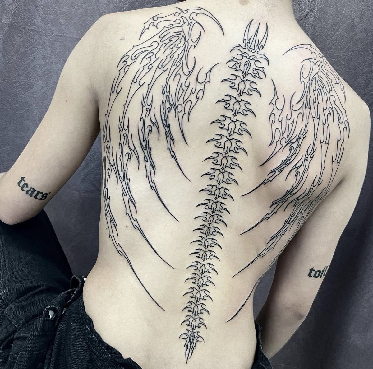 Large Arm Sleeve Tattoo Middle Ages Skeleton Skull Angel Wings Pigeon Jesus  Waterproof Temporary Tattoo Sticker Holy Holiness Men Full Skull Totem  Tattoo 1PCS  Wish