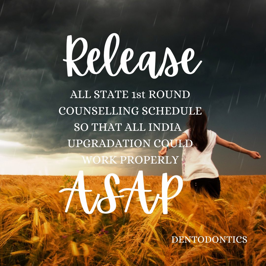 dentodontics's tweet photo. DEMAND: RELEASE ALL STATES 1ST ROUND COUNSELLING SCHEDULE PRIOR 2ND ROUND OF ALL INDIA COUNSELLING. 
SO THAT UPGRADATION OF 1st Round Counselling seats can benifit the students of #NEETMDSCOUNSELLING
@MoHFW_INDIA @mansukhmandviya @OfficeOf_MM @PMOIndia @narendramodi @ndtv @WHO https://t.co/gB9QdoEbXv