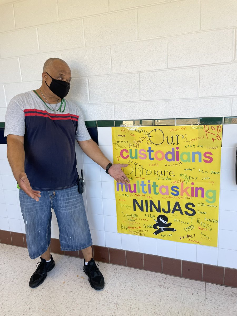 mvschaffer's tweet photo. We ❤️ our Greenville 🐉 custodians!! Thank you for all that you do to make our school the BEST!!!! #greenvillees #fcps1kidsdeserveit @GreenvilleES https://t.co/eoWAhGTdbS