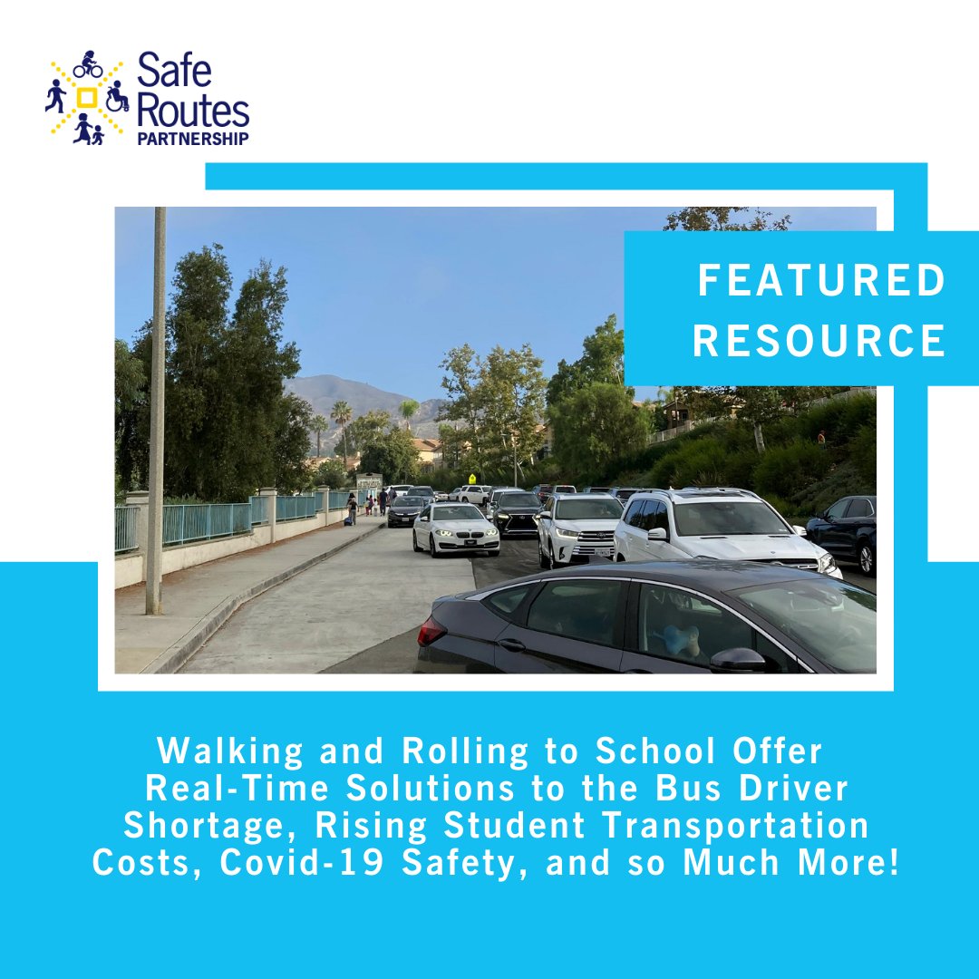 SafeRoutesNow's tweet photo. With bus driver shortages, Covid-19 precautions, and expenses rising, the reopening of schools is being met with many transportation challenges. See how Safe Routes to School can provide a real-time solution. https://t.co/9FXlo1CkdJ https://t.co/5KKWgLBU8m
