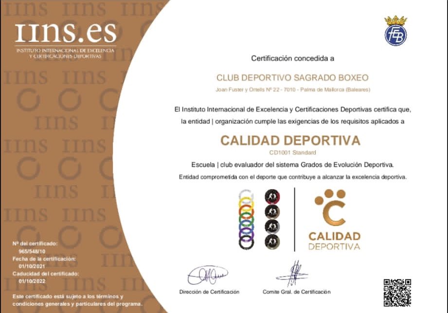 _Grados_'s tweet image. #gradosboxeo | Sello de Calidad Deportiva

🆕 Nueva adhesión al programa del Club Deportivo Sagrado Boxeo, donde los deportistas podrán certificar su nivel de Boxeo #gradoboxeo

🔍 Busca tu Club Sello de Calidad Deportiva, certifica tu nivel y recompensa tu esfuerzo.