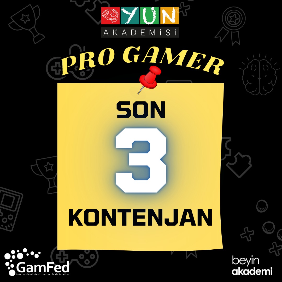 Oyun Akademisi 2. Seviye Pro Gamer eğitimlerinde son 3 kişilik yer kaldı! 🤩 

Yoğun ilginiz için teşekkür ederiz. Siz de son 3 kişilik kontenjanlardan birine sahip olmak isterseniz bitly.com/2SOAPG linkinden kayıt olmayı unutmayın. 

#oyunakademisi #oyunlaştırma #progamer