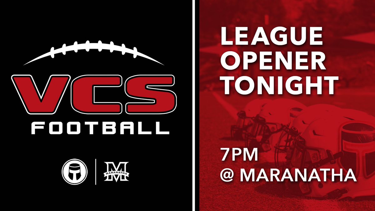 VCSAthletics's tweet photo. IT’S GAME DAY!
@vcs_football is back in action tonight at 7 p.m. at Maranatha to kick off Olympic League play. See you there!
_____
#VCSFamily #CRUNITED #FEATT #VCSFootball #GoCrusaders https://t.co/jv5bgIqjR9