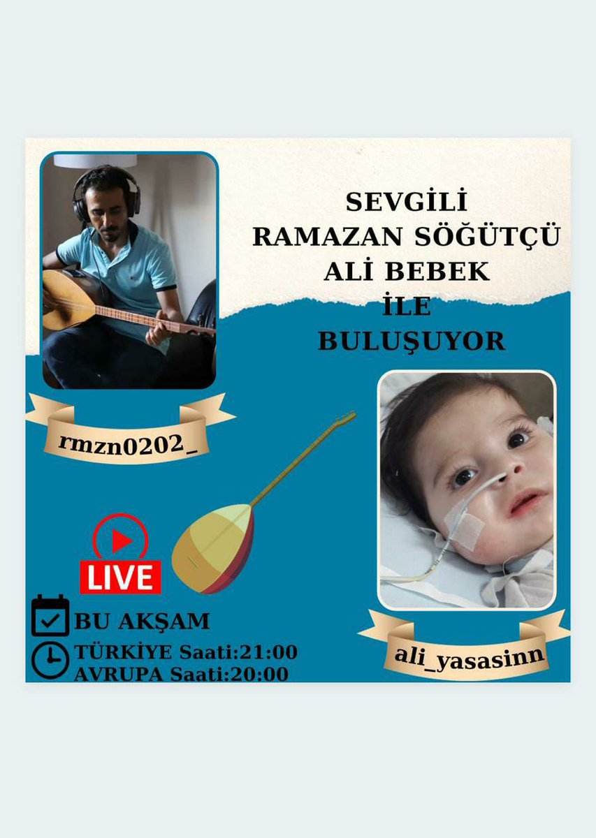 ➡️YARDIM BULUŞMASI ⬅️ SMA Hastası Ali kardeşimize yönelik yardım buluşmamız olacaktır. RT ile daha çok kişiye ulaşmamıza katkıda bulunur musunuz? instagram.com/rmzn0202_?utm_… instagram hesabını takibe alıp saat 21.00 da yayınımız başlayacaktır.