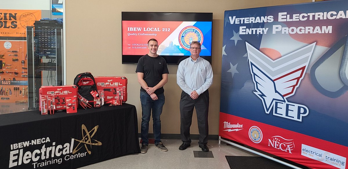 Director Charlie Kenser &amp; Samuel, a local graduate of <a href="/OHLSD/">Oak Hills Schools</a> and a Veteran of the US Air force. Prior to transitioning out of active duty Samuel completed (VEEP) which stands for the Veteran's Electrical Entry Program. Welcome to the Brotherhood. <a href="/IBEW/">IBEW</a> <a href="/IBEW_Local212/">IBEW Local 212</a> <a href="/necanet/">NECA</a>