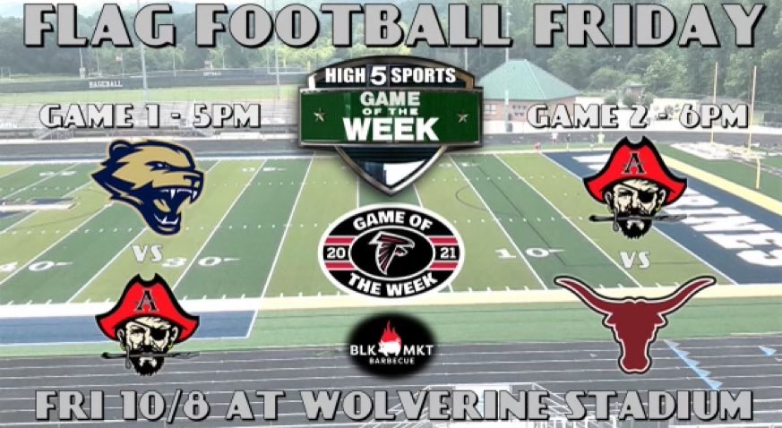 FlagWfhs's tweet photo. Come watch the Reigning 6A/7A Flag Football State Champs 🏆as they kick-off the 2021 Season as the High 5 Sports/Atlanta Falcons Game of the Week!  #WeAreFamily #WeAreTHEWest @High5Sports @AtlantaFalcons @WFHS_HS @WFHSAD @ForsythSports @WFHSAthDept https://t.co/DYrcxo9TO3
