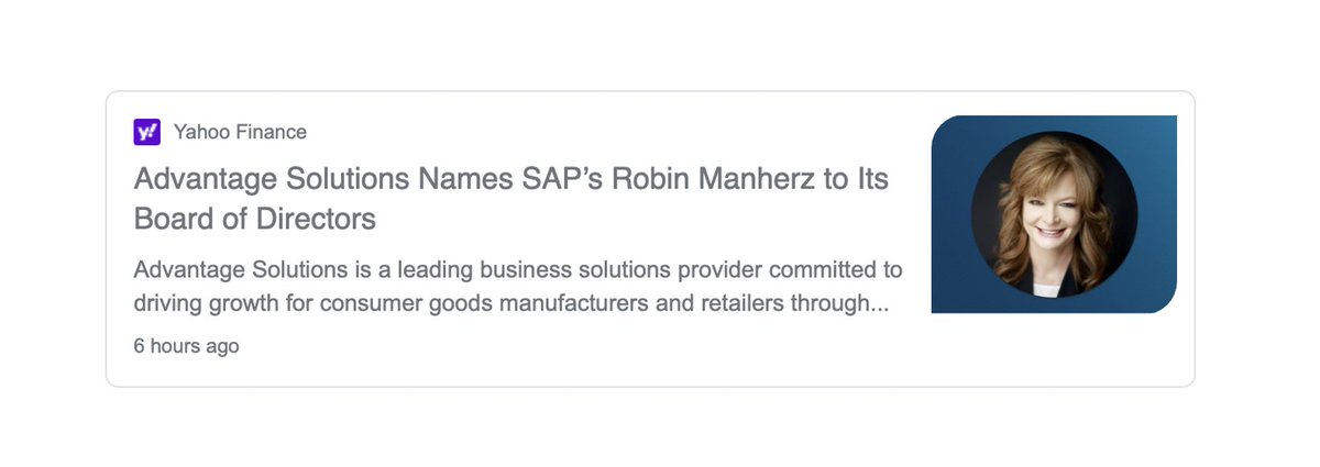 So honored &amp; thrilled to be joining #AdvantageSolutions board of directors today, a leading business solutions provider in North America. shorturl.at/bctI9