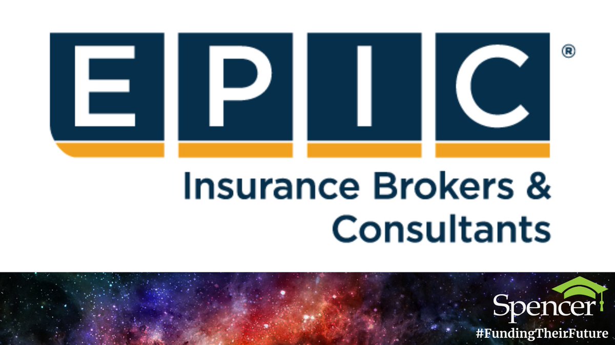 SpencerEdFnd's tweet photo. A special thank you to @EPIC_Insurance for contributing to our #FundingTheirFuture campaign at the Patron level! Because of donors like EPIC, we’re 95% of the way to our $1 million goal! https://t.co/qc3SC5FwMQ